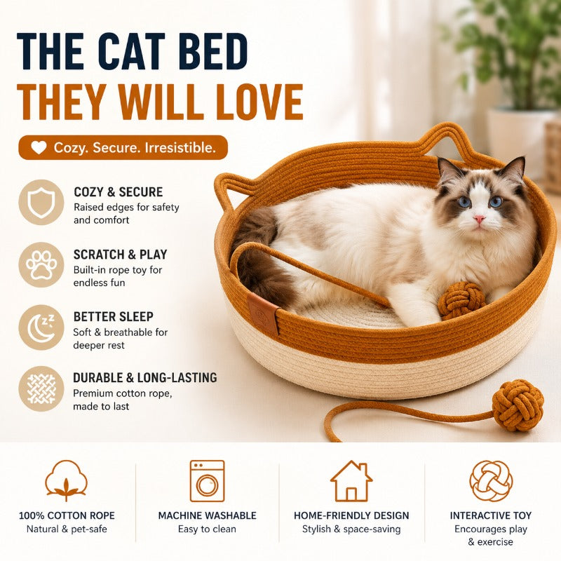 Sleep Scratch Play Basket – PawNexa