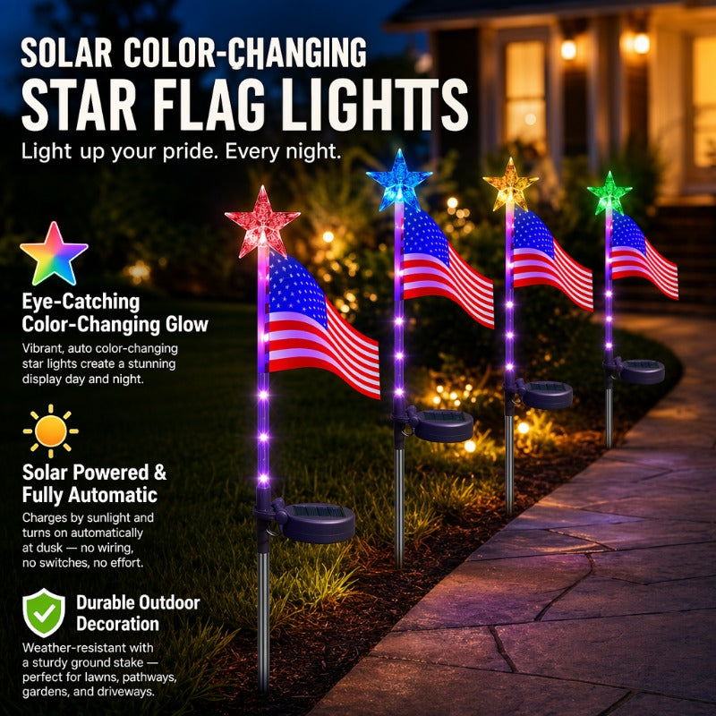 Solar American Flag Lights – PawNexa