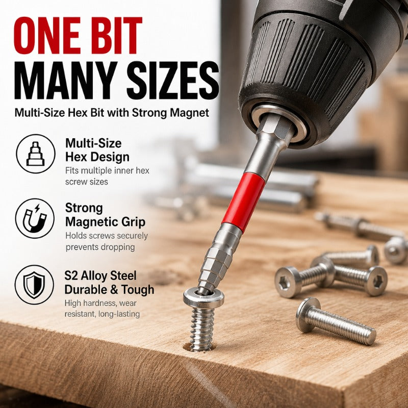 Multi-Size Stepped Hex Bit – PawNexa
