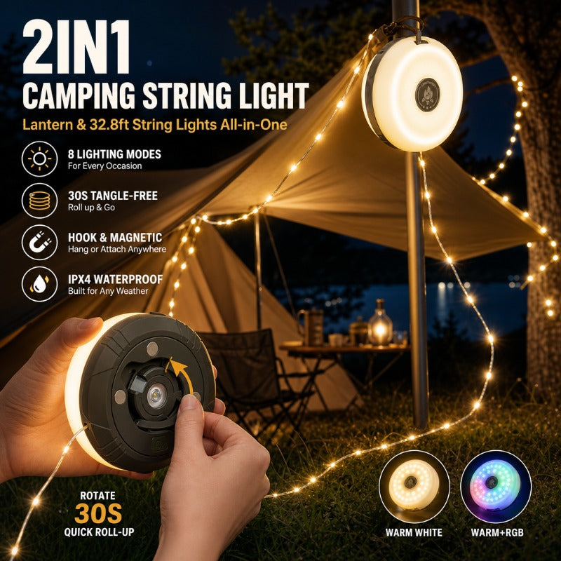 2-in-1 Camping Lantern String Combo – PawNexa