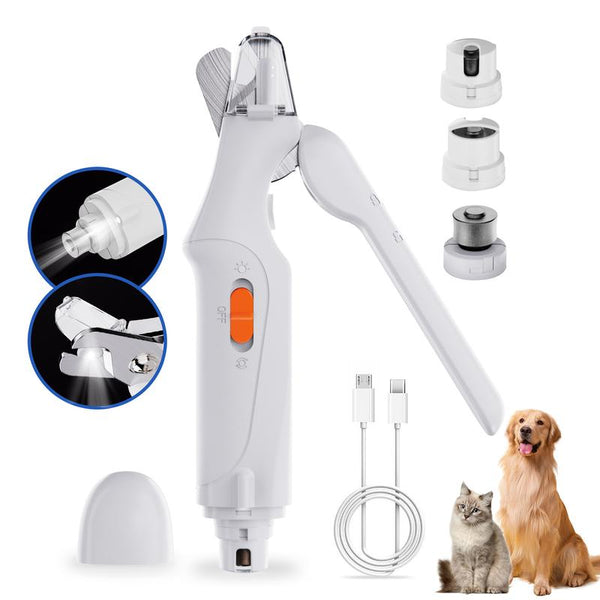 2-in-1 Pet Nail Clipper & Grinder with LED Quick Finder